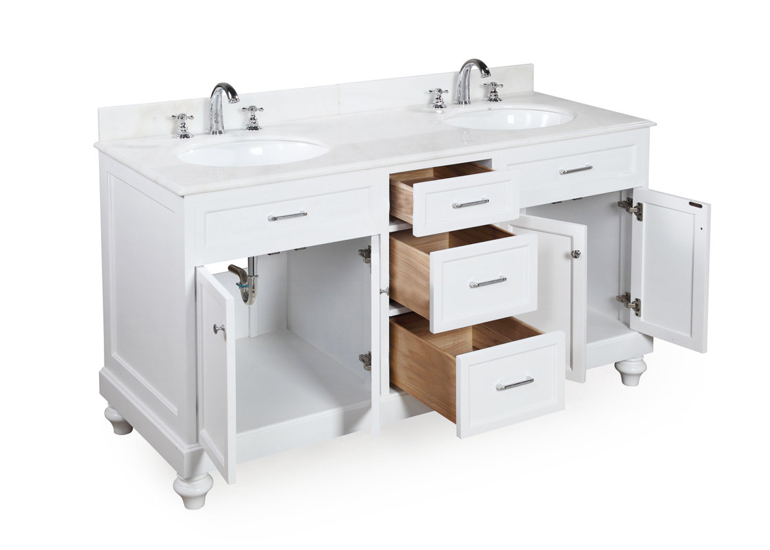 KBC Amelia 60" Double Bathroom Vanity Set & Reviews Wayfair